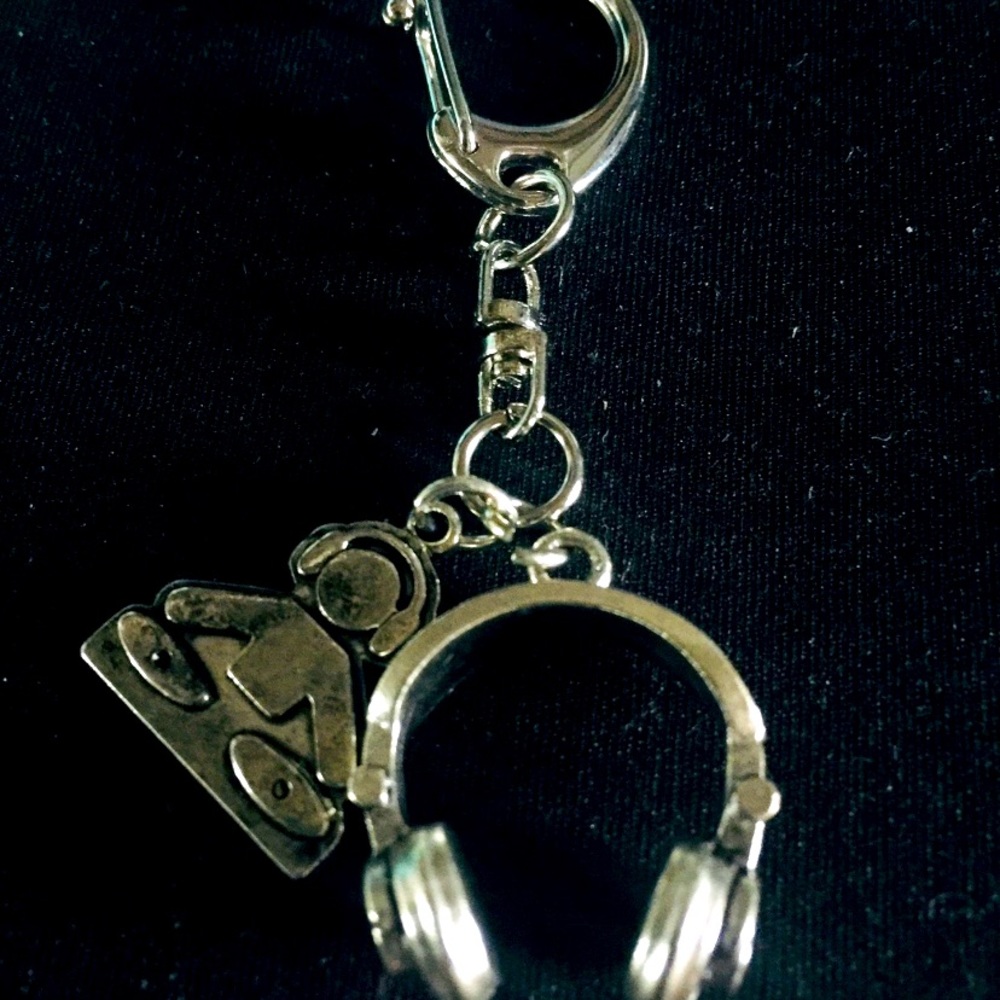 DJ Life Key Chain includes DJ on the mix with Headphone Charm.